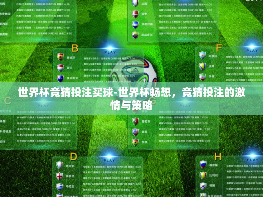 世界杯竞猜投注买球-世界杯畅想，竞猜投注的激情与策略