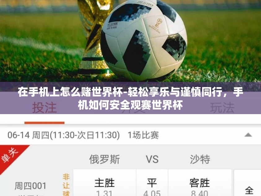 在手机上怎么赌世界杯-轻松享乐与谨慎同行，手机如何安全观赛世界杯
