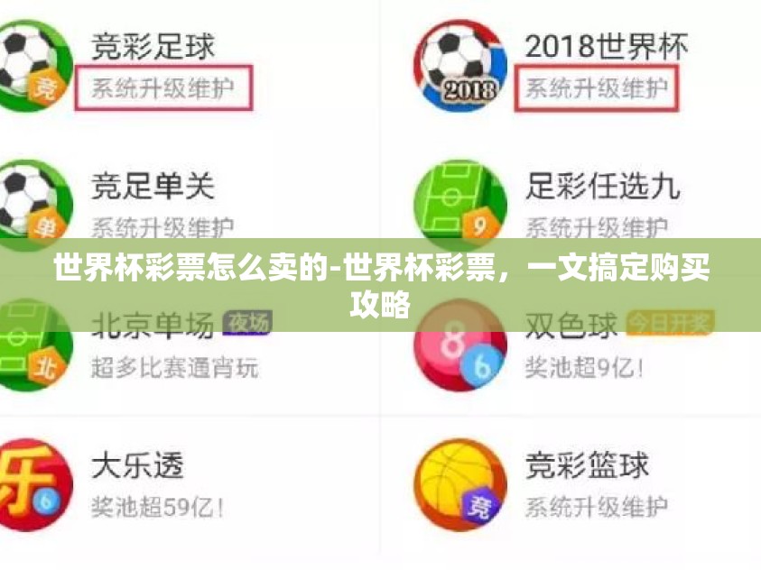 世界杯彩票怎么卖的-世界杯彩票,一文搞定购买攻略 世界杯彩票怎么卖的-世界杯彩票,一文搞定购买攻略