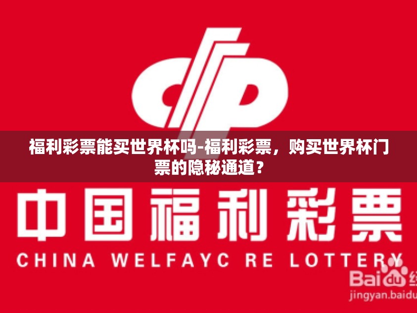 福利彩票能买世界杯吗-福利彩票，购买世界杯门票的隐秘通道？