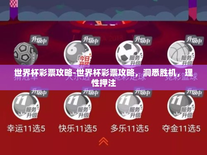 世界杯彩票攻略-世界杯彩票攻略，洞悉胜机，理性押注