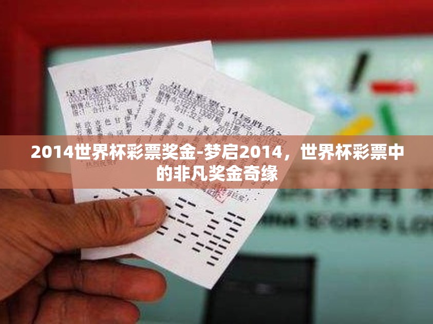 2014世界杯彩票奖金-梦启2014,世界杯彩票中的非凡奖金奇缘 2014世界杯彩票奖金-梦启2014,世界杯彩票中的非凡奖金奇缘