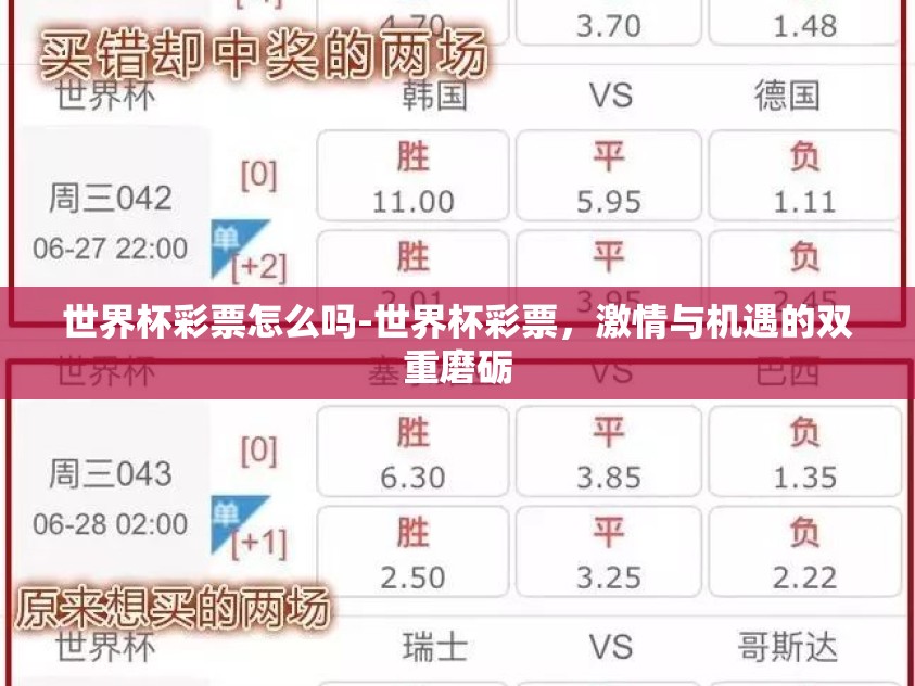 世界杯彩票怎么吗-世界杯彩票,激情与机遇的双重磨砺 世界杯彩票怎么吗-世界杯彩票,激情与机遇的双重磨砺