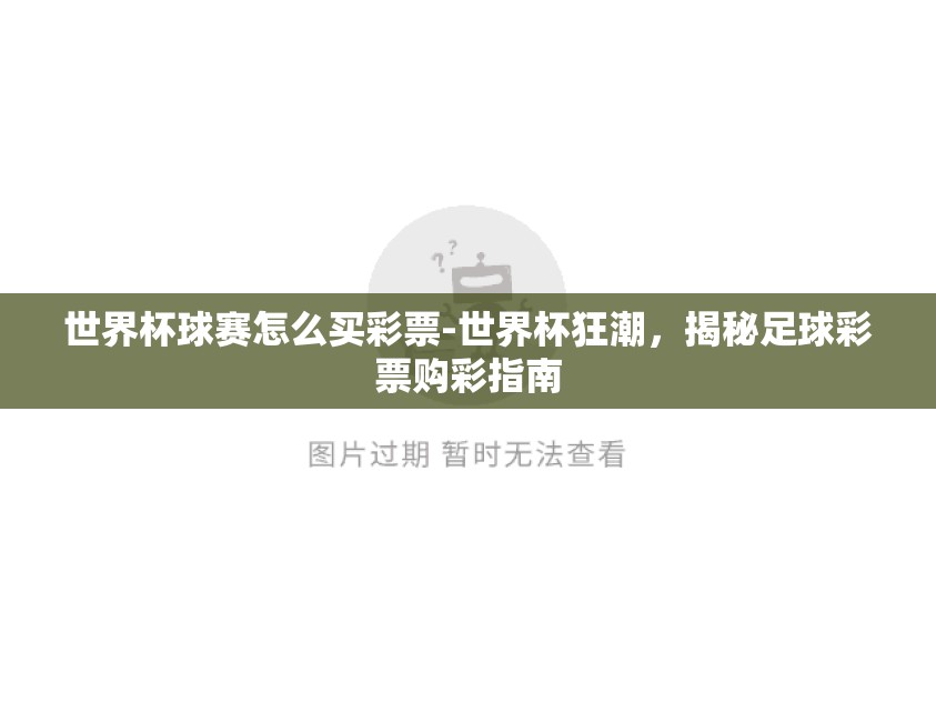 世界杯球赛怎么买彩票-世界杯狂潮，揭秘足球彩票购彩指南