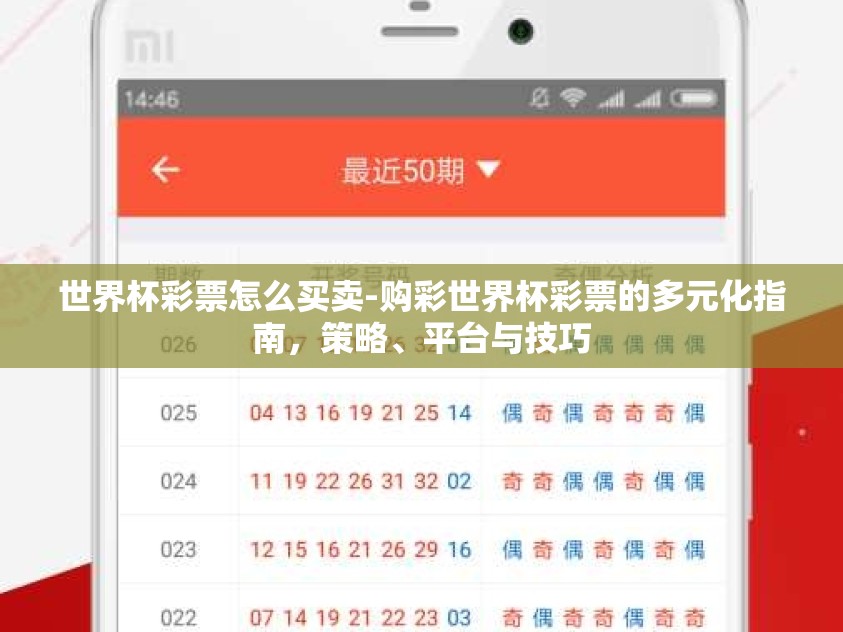 世界杯彩票怎么买卖-购彩世界杯彩票的多元化指南,策略、平台与技巧 世界杯彩票怎么买卖-购彩世界杯彩票的多元化指南,策略、平台与技巧